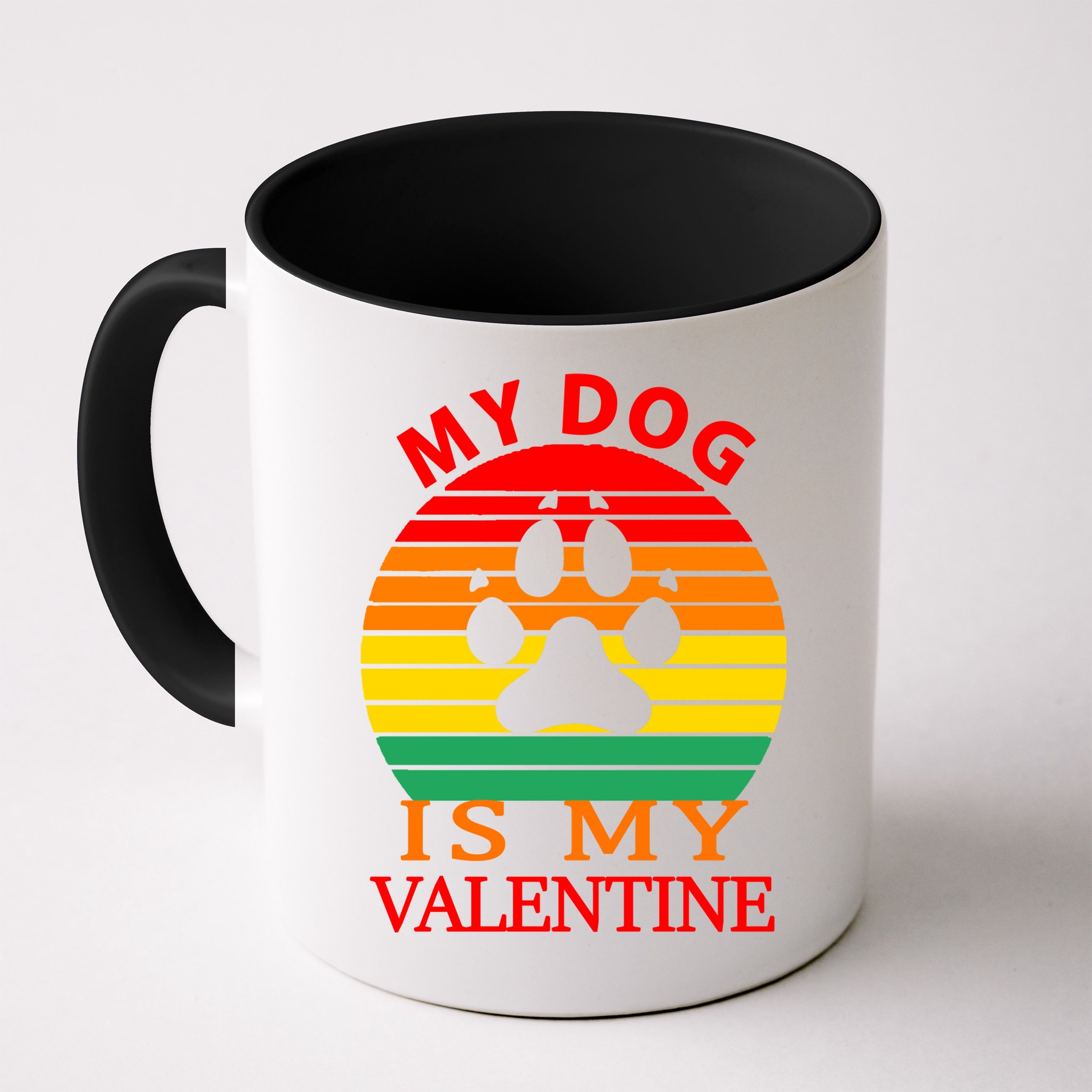 My Dog Is My Valentine Retro Mug