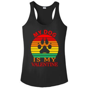 My Dog Is My Valentine Retro Ladies PosiCharge Competitor Racerback Tank