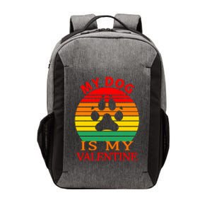 My Dog Is My Valentine Retro Vector Backpack