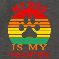 My Dog Is My Valentine Retro Vector Backpack