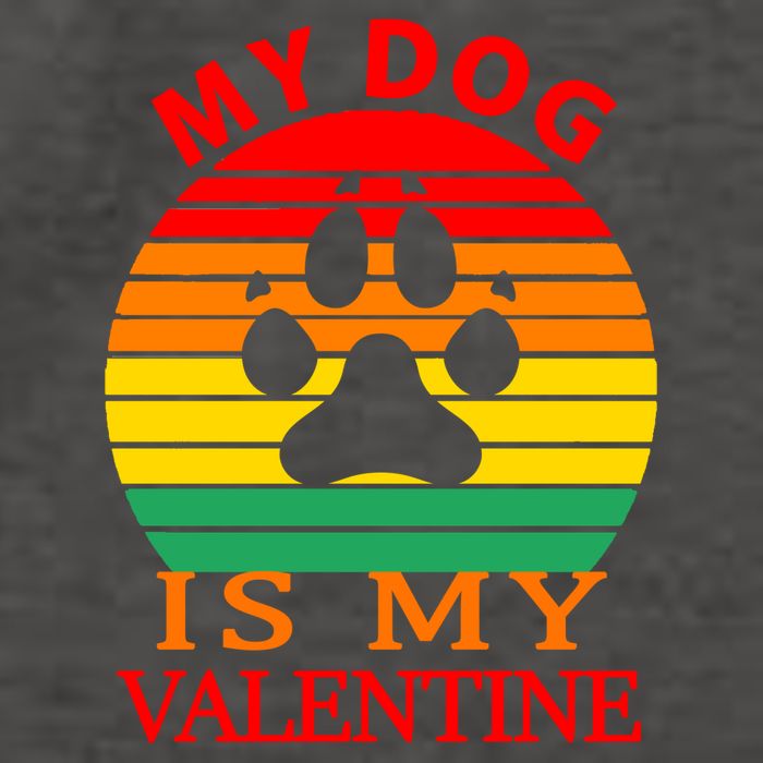 My Dog Is My Valentine Retro Vector Backpack