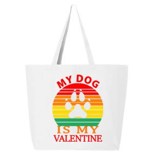 My Dog Is My Valentine Retro 25L Jumbo Tote