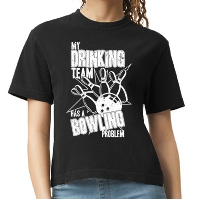 My Drinking Team Has A Bowling Problem Comfort Colors Boxy T-Shirt