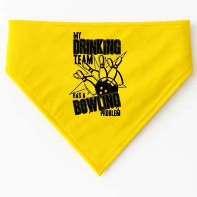 My Drinking Team Has A Bowling Problem USA-Made Doggie Bandana