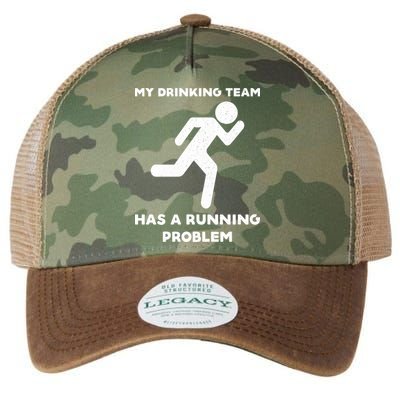 My Drinking Team Has A Running Problem Legacy Tie Dye Trucker Hat