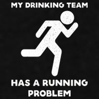 My Drinking Team Has A Running Problem Ladies PosiCharge Tri-Blend Wicking Tank