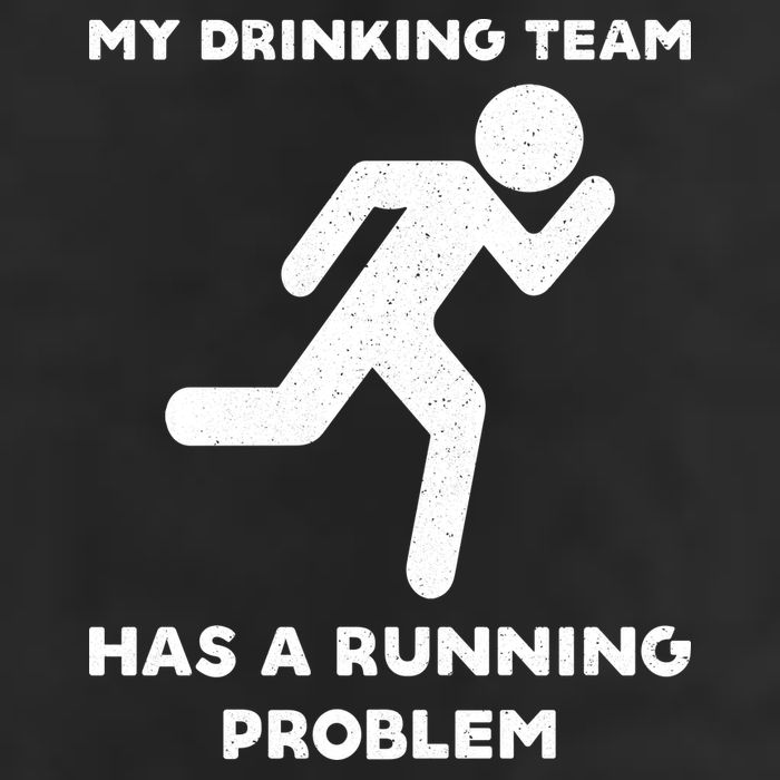 My Drinking Team Has A Running Problem Crop Fleece Hoodie
