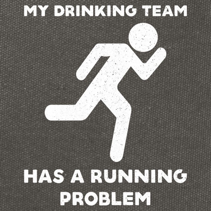 My Drinking Team Has A Running Problem Cotton Canvas Backpack