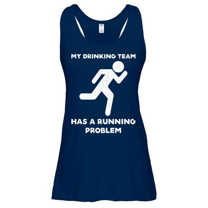 My Drinking Team Has A Running Problem Ladies Essential Flowy Tank