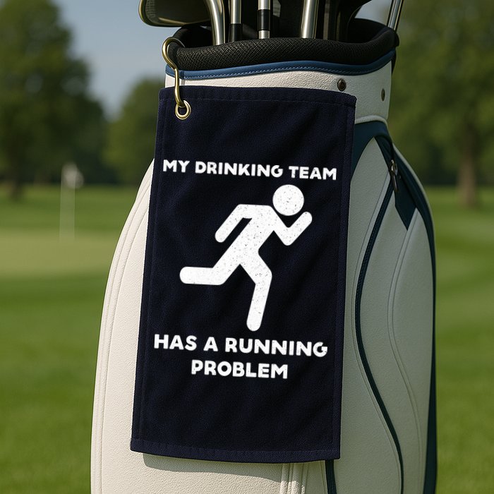 My Drinking Team Has A Running Problem Golf Towel