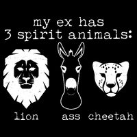 My Ex Has Three Spirit Animals Lion Ass Cheetah Cooling Performance Crew T-Shirt