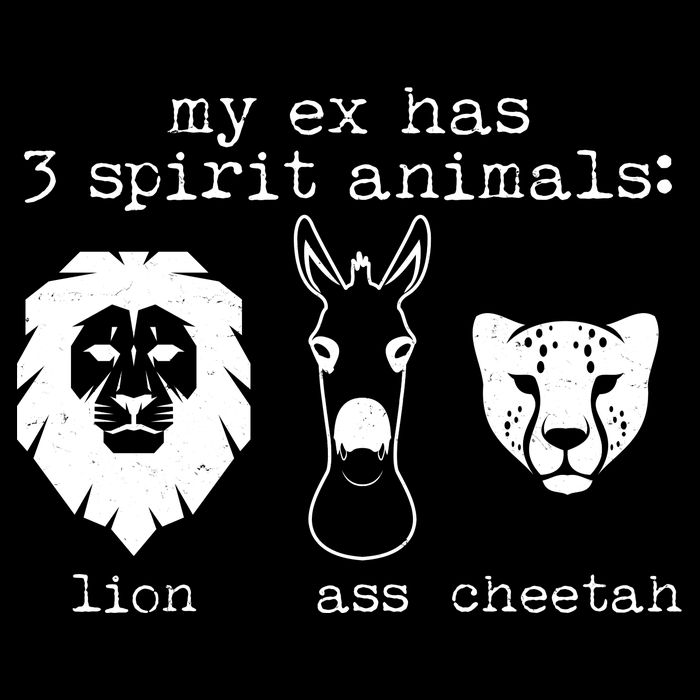 My Ex Has Three Spirit Animals Lion Ass Cheetah Cooling Performance Crew T-Shirt