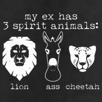 My Ex Has Three Spirit Animals Lion Ass Cheetah 11oz C Handle Ceramic Mug
