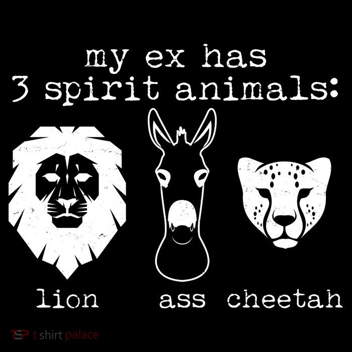 My Ex Has Three Spirit Animals Lion Ass Cheetah Youth Performance Sprint T-Shirt