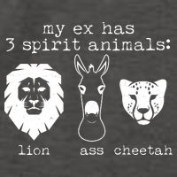 My Ex Has Three Spirit Animals Lion Ass Cheetah Vector Backpack