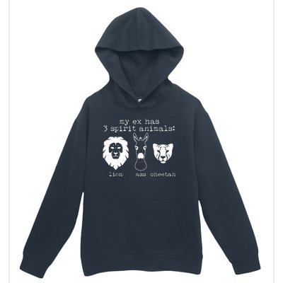 My Ex Has Three Spirit Animals Lion Ass Cheetah Urban Pullover Hoodie