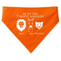 My Ex Has Three Spirit Animals Lion Ass Cheetah USA-Made Doggie Bandana