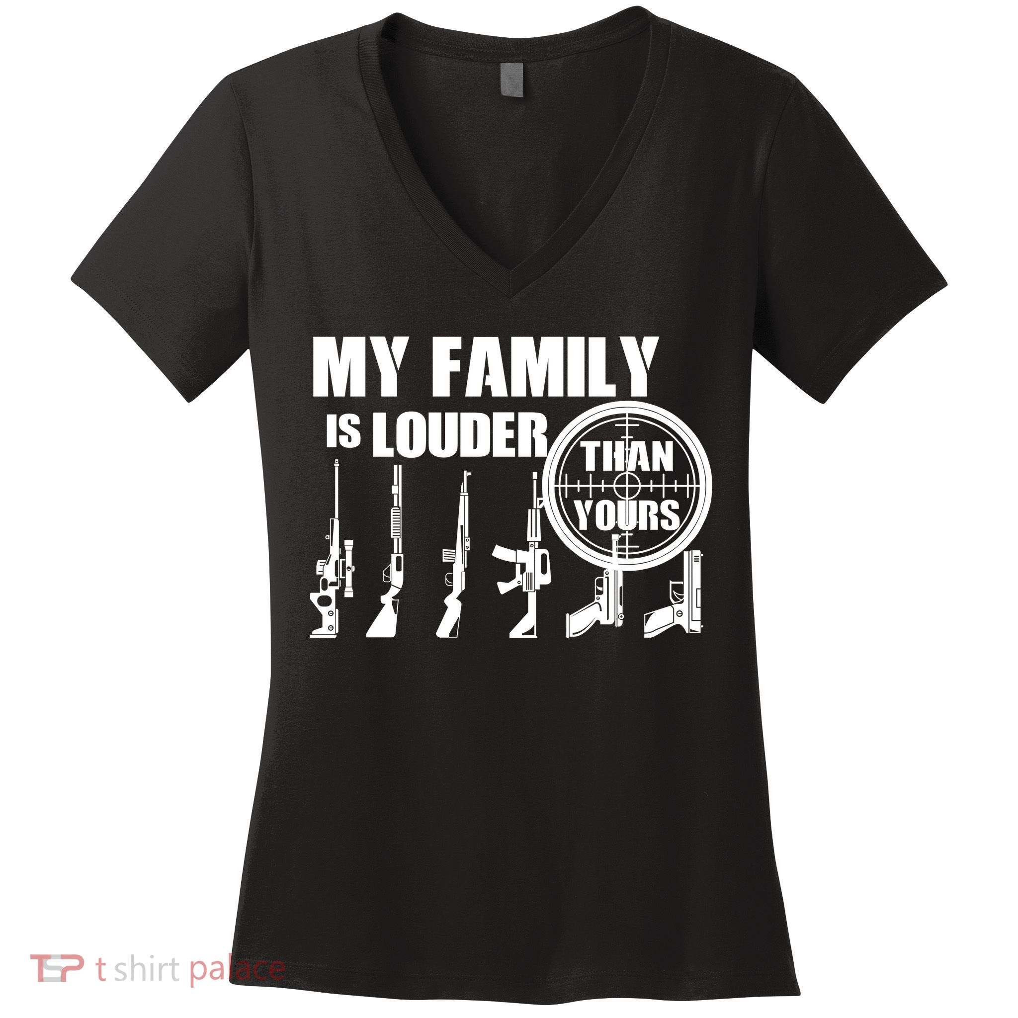 My Family Is Louder Than Yours Women's V-Neck T-Shirt