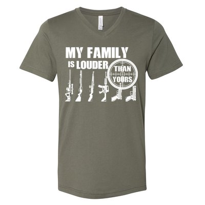 My Family Is Louder Than Yours V-Neck T-Shirt