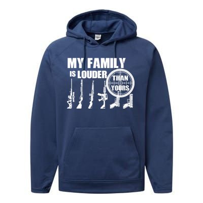 My Family Is Louder Than Yours Performance Fleece Hoodie