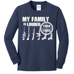 My Family Is Louder Than Yours Kids Long Sleeve Shirt