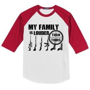 My Family Is Louder Than Yours Kids Colorblock Raglan Jersey