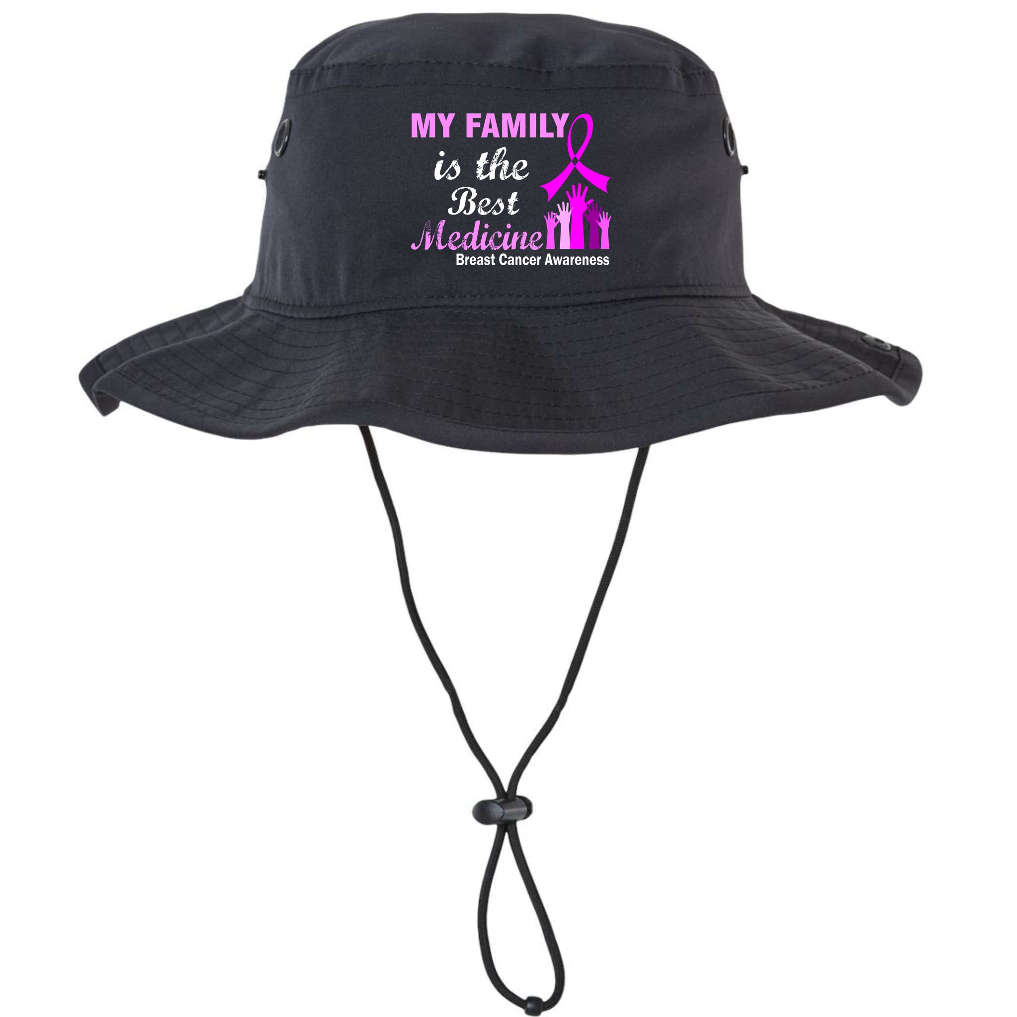 My Family Is The Best Medicine Breast Cancer Awareness Bucket Hat