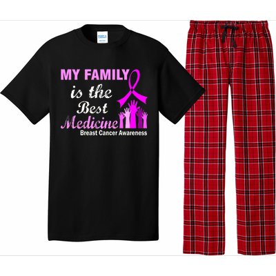 My Family Is The Best Medicine Breast Cancer Awareness Pajama Set