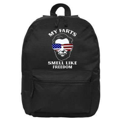 My Farts Smell Like Freedom Abraham Lincoln 16 in Basic Backpack