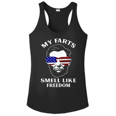 My Farts Smell Like Freedom Abraham Lincoln Ladies PosiCharge Competitor Racerback Tank