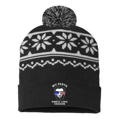 My Farts Smell Like Freedom Abraham Lincoln USA-Made Snowflake Beanie