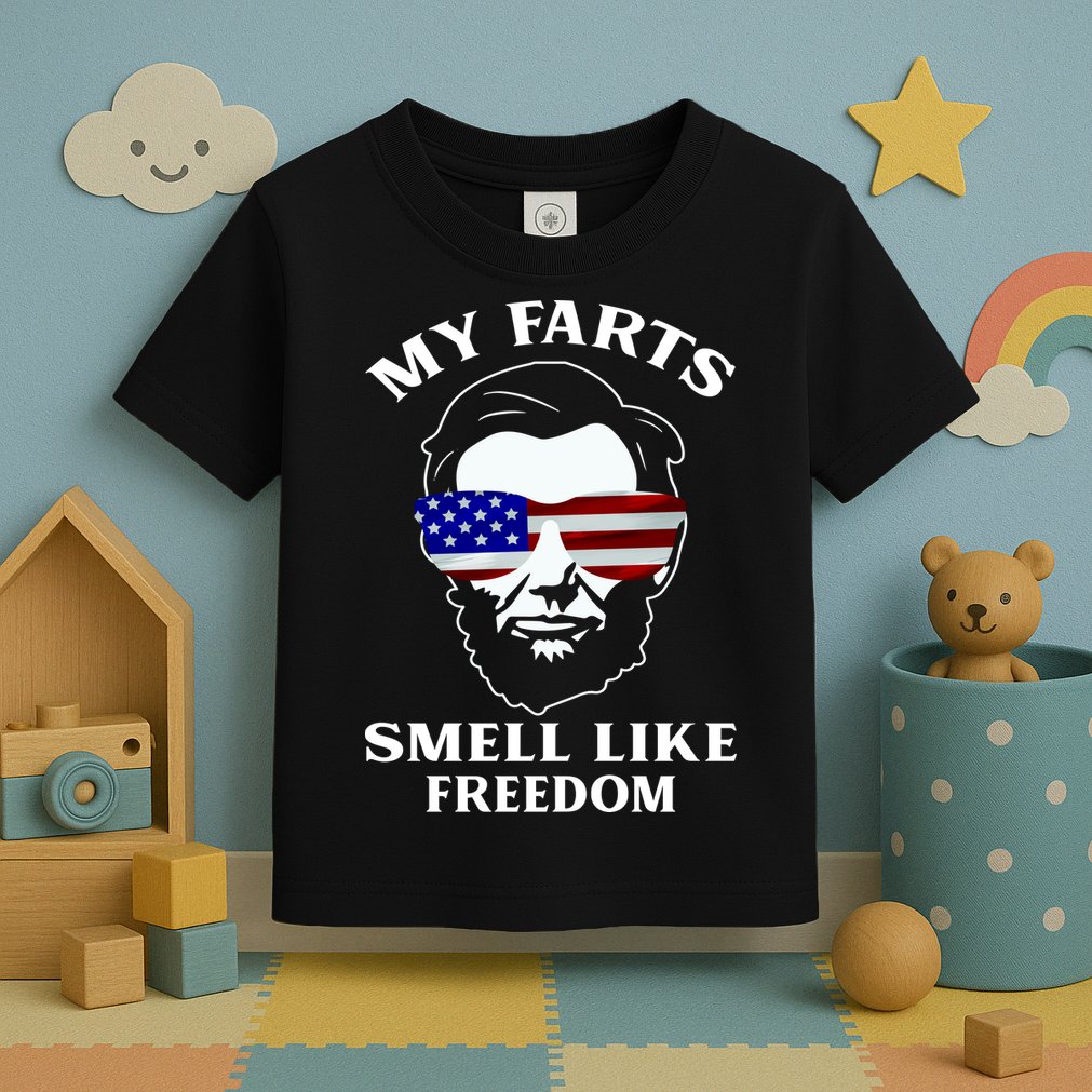 My Farts Smell Like Freedom Abraham Lincoln Toddler T-Shirt