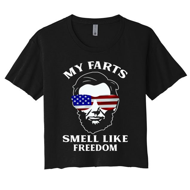My Farts Smell Like Freedom Abraham Lincoln Crop Top