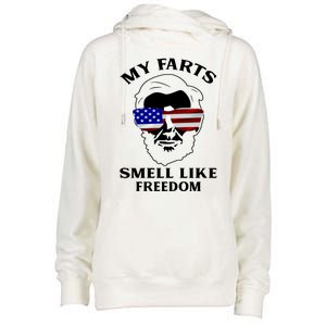 My Farts Smell Like Freedom Abraham Lincoln Womens Funnel Neck Pullover Hood