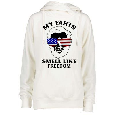 My Farts Smell Like Freedom Abraham Lincoln Womens Funnel Neck Pullover Hood