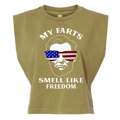 My Farts Smell Like Freedom Abraham Lincoln Garment-Dyed Women's Muscle Tee