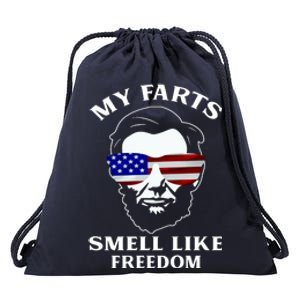 My Farts Smell Like Freedom Abraham Lincoln Drawstring Bag