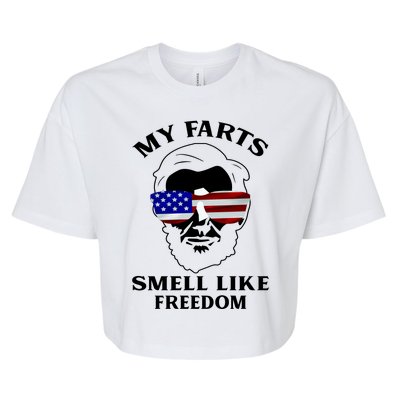 My Farts Smell Like Freedom Abraham Lincoln Bella+Canvas Jersey Crop Tee