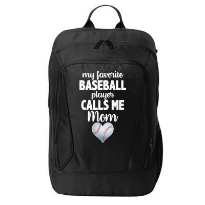 My Favorite Baseball Player Calls Me Mom City Backpack