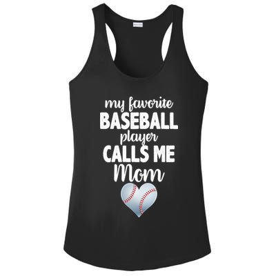 My Favorite Baseball Player Calls Me Mom Ladies PosiCharge Competitor Racerback Tank