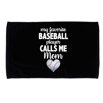 My Favorite Baseball Player Calls Me Mom Microfiber Hand Towel