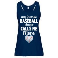 My Favorite Baseball Player Calls Me Mom Ladies Essential Flowy Tank