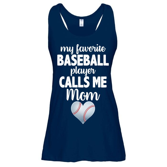 My Favorite Baseball Player Calls Me Mom Ladies Essential Flowy Tank