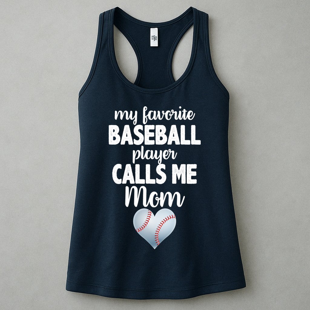 My Favorite Baseball Player Calls Me Mom Womens Tank Top