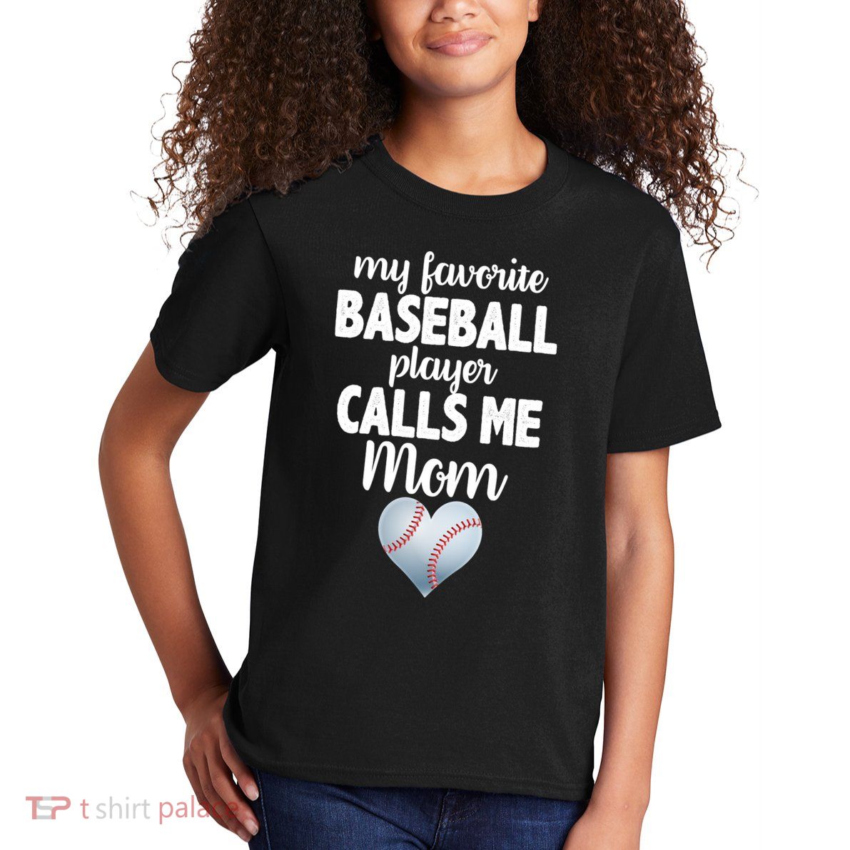 My Favorite Baseball Player Calls Me Mom Kids T-Shirt