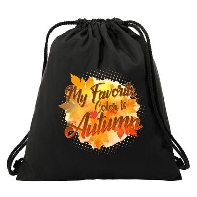 My Favorite Color Is Autumn Drawstring Bag