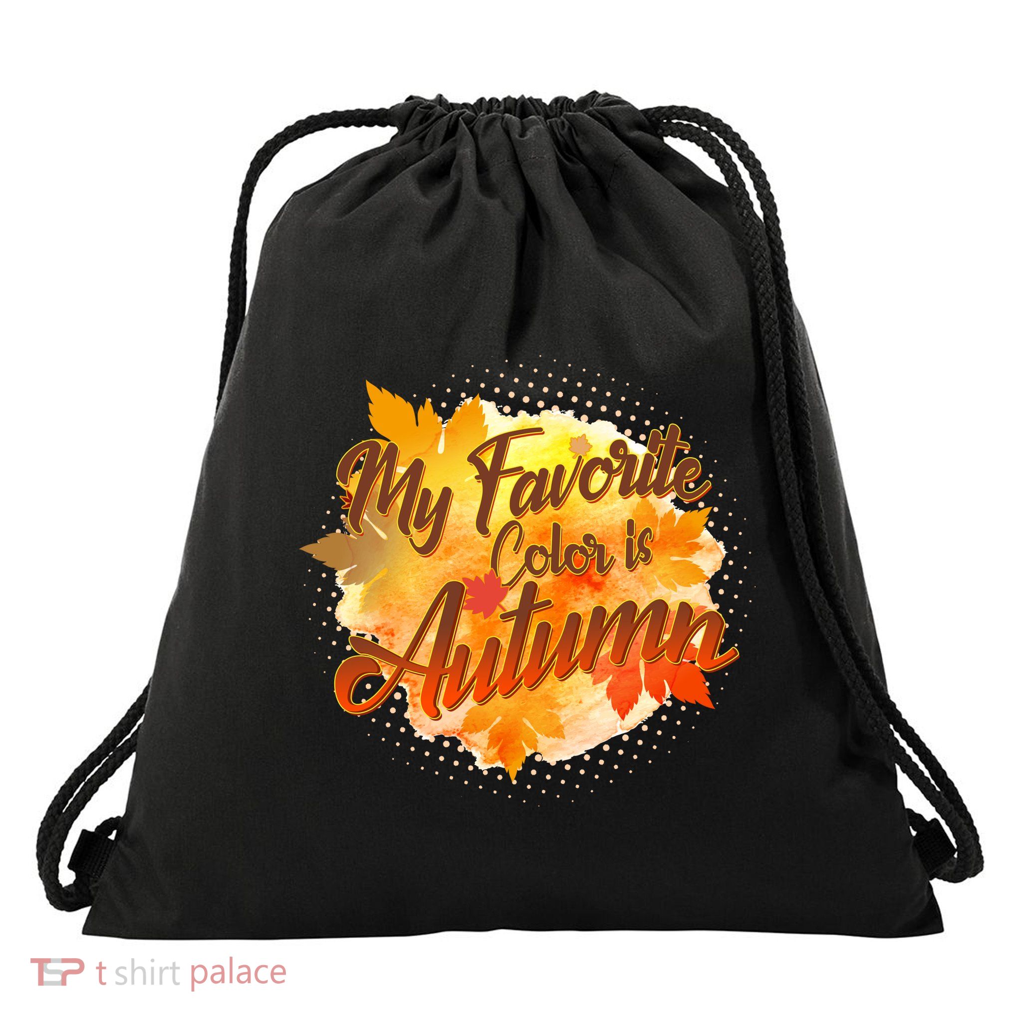 My Favorite Color Is Autumn Drawstring Bag