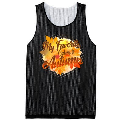 My Favorite Color Is Autumn Mesh Reversible Basketball Jersey Tank