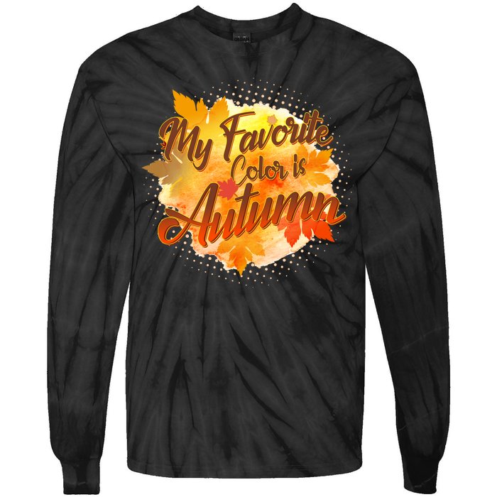 My Favorite Color Is Autumn Tie-Dye Long Sleeve Shirt