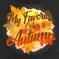 My Favorite Color Is Autumn Golf Towel